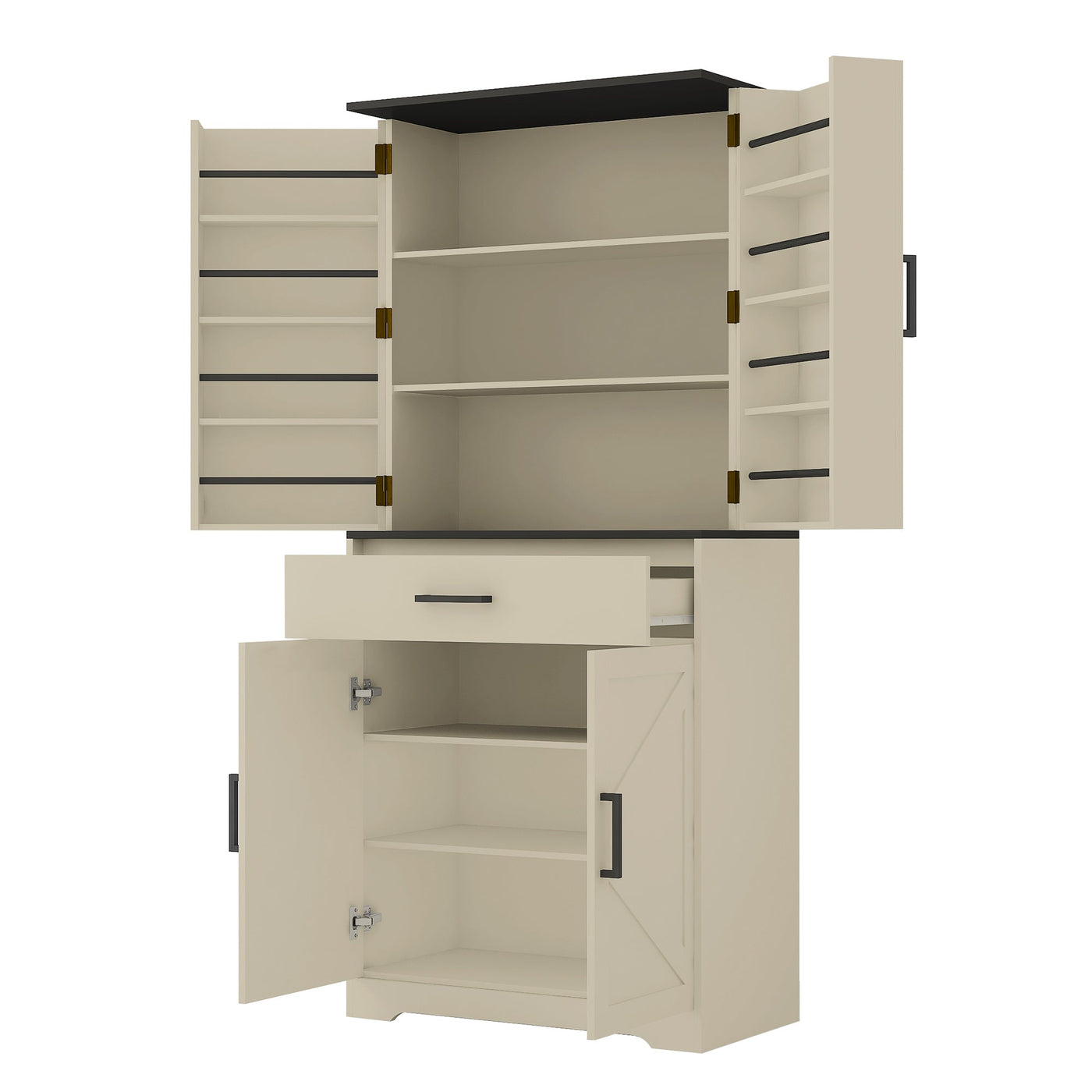Modern Wooden Cabinet with Sturdy Frame for Living Room, Entryway, Bedroom, Hallway, Office, with LEDs,with Drawer