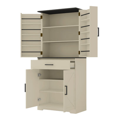 Modern Wooden Cabinet with Sturdy Frame for Living Room, Entryway, Bedroom, Hallway, Office, with LEDs,with Drawer