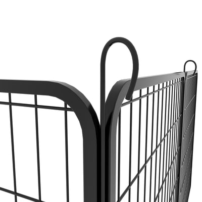 6 Panels Heavy-Duty Metal Playpen with Door, 31.7' H Dog Fence Pet Exercise Pen for Outdoor, Indoor