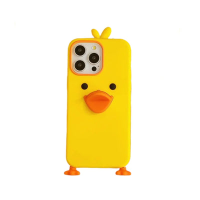 Cute Cartoon Yellow Duck Soft Silicone Phone Case
