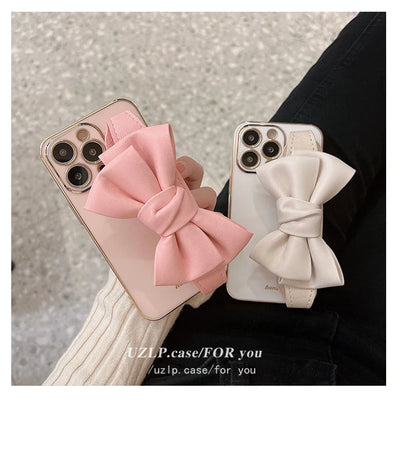 Leather Bow Stand Phone Case