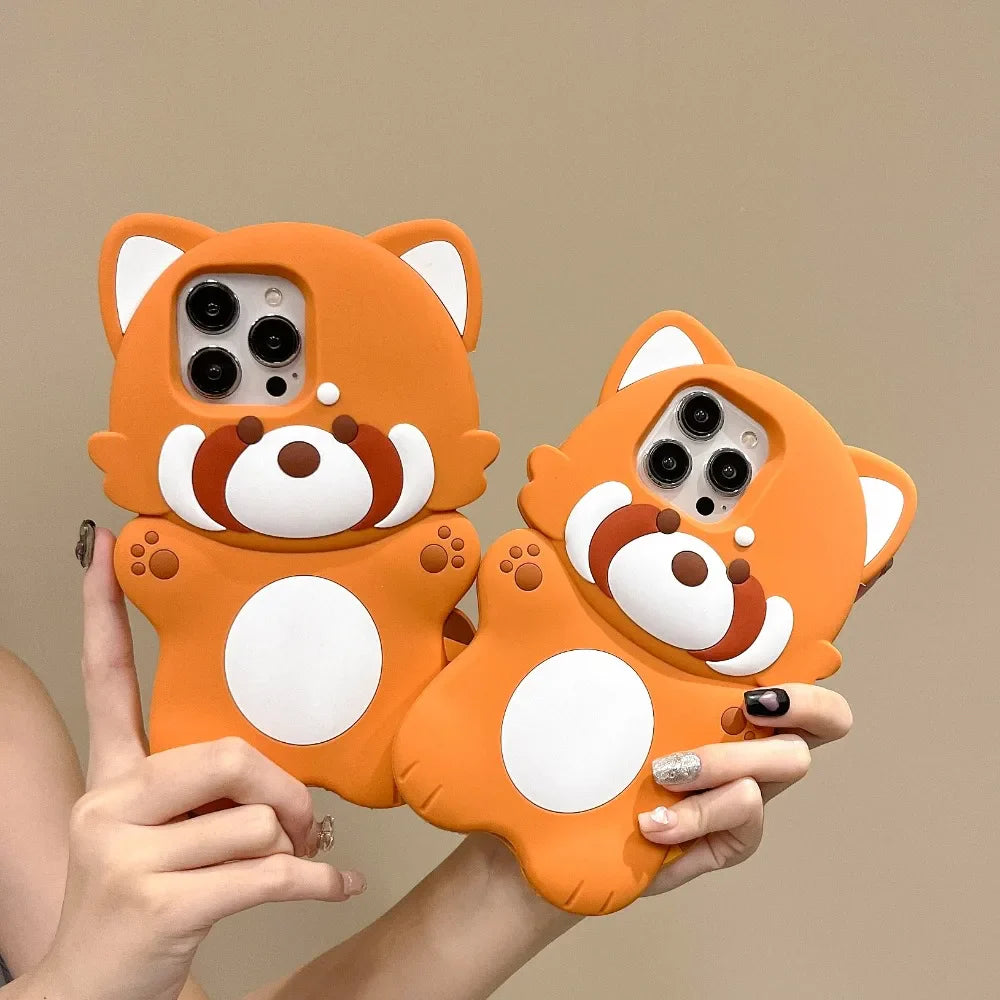 Cute Cartoon Silicone Cute Little Raccoon Suitable Phone Case