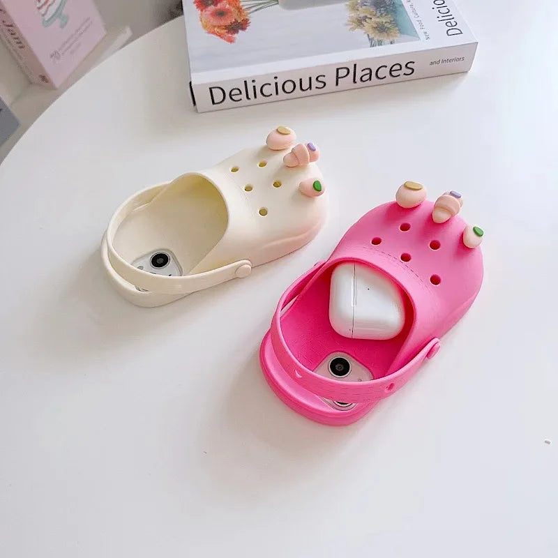 Fun Exposed Finger Beach Shoes Suitable Phone Case