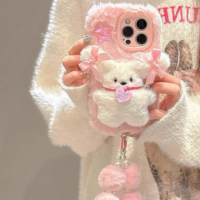 Pink Plush 3D Doll Phone Case