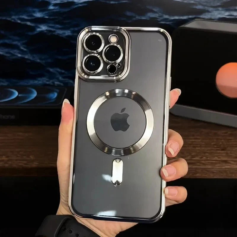 Luxury Transparent Magsafe Wireless Charging Phone Case