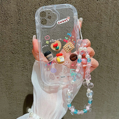 Korean Cute 3D Bear Coffee Phone Case