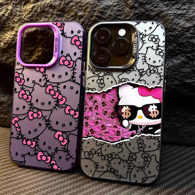 Lovely Money Hello Kitty Plating Phone Case