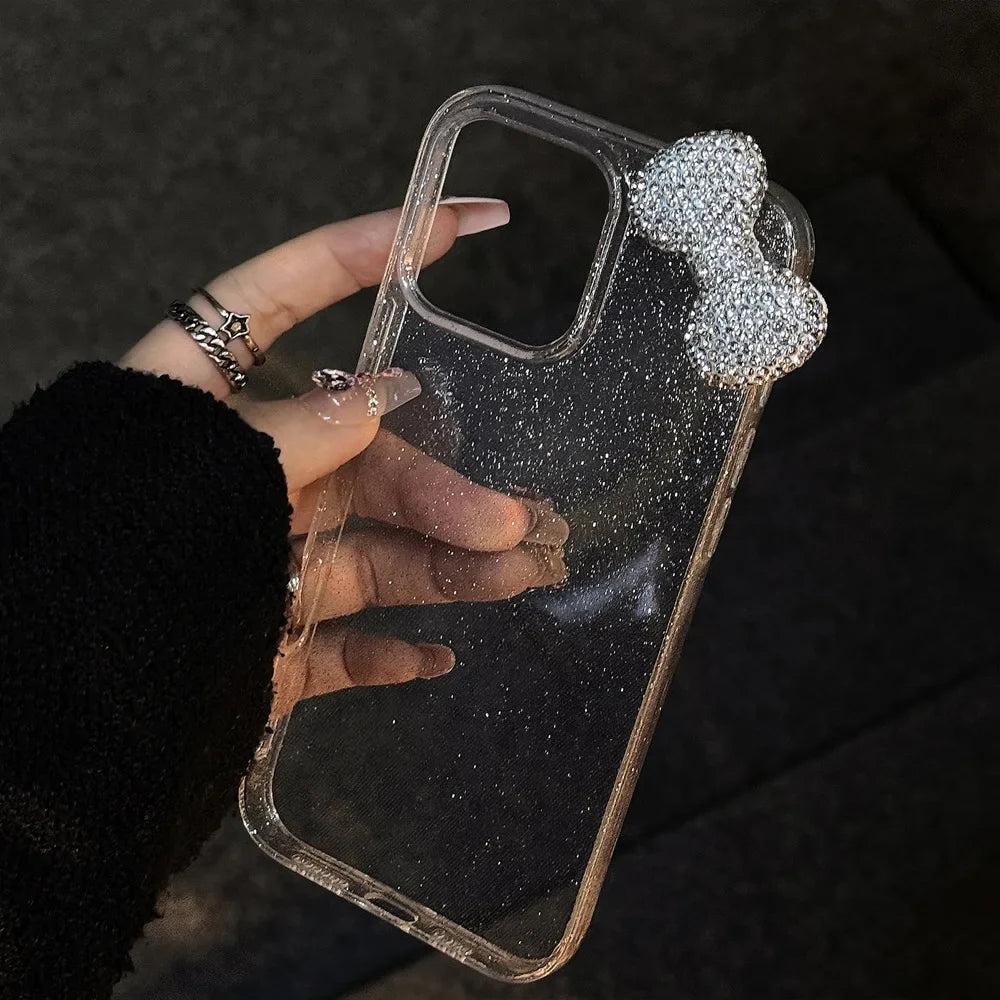 Luxury 3D Rhinestone Bow Bling Glitter Phone Case