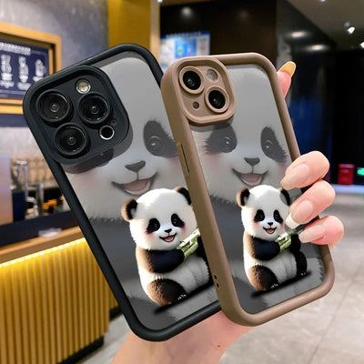 Cute Panda Cute Animals Back Cover Soft Phone Case
