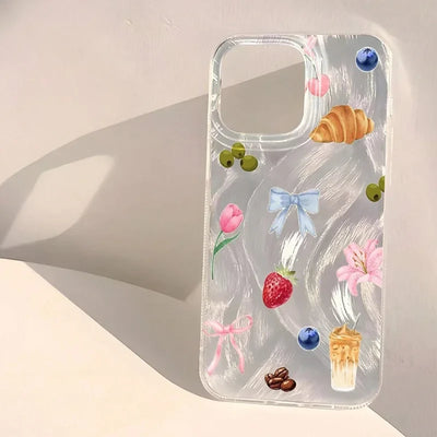 Fashionable Little Flowers Pattern Phone Case