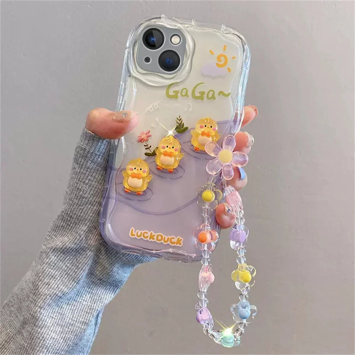 Korean 3D Bear Hang Phone Case