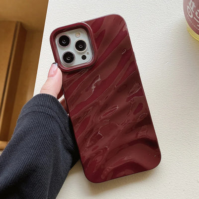 Luxury 3D Silk Wavy Pattern Phone Case