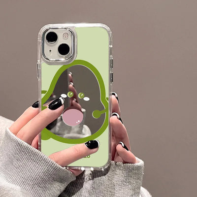 Cute Love Heart Mirror Phone Case