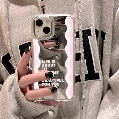 Fashion Letter Mirror Phone Case