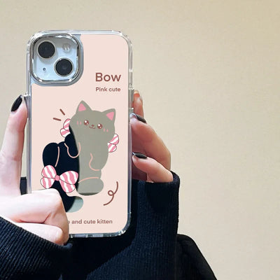 Cute Cat Soft Mirror Phone Case