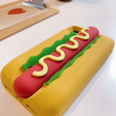 Cartoon Cute 3D Hot Dog Phone Case