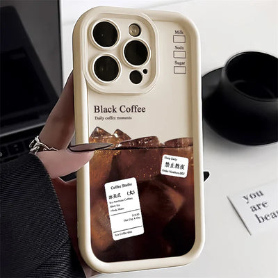 Coffee Candy Color Shockproof Bumper Cover Phone Case