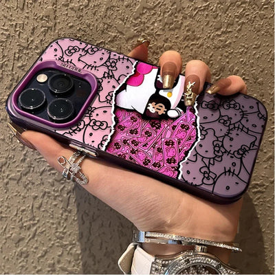 Lovely Money Hello Kitty Plating Phone Case
