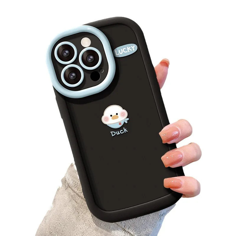 Lucky Duck Round Camera Protector Phone Case