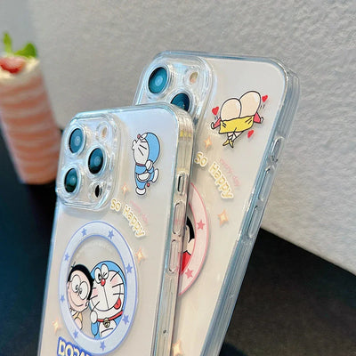Crayon Shin-chans Doraemons For Magesafe Wireless Charge Phone Case