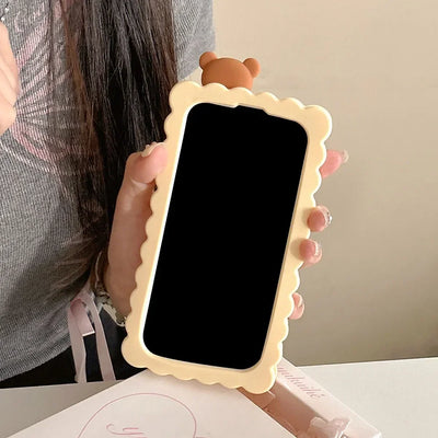 Sandwich Biscuit Tide Bear Soft Silicone Phone Case