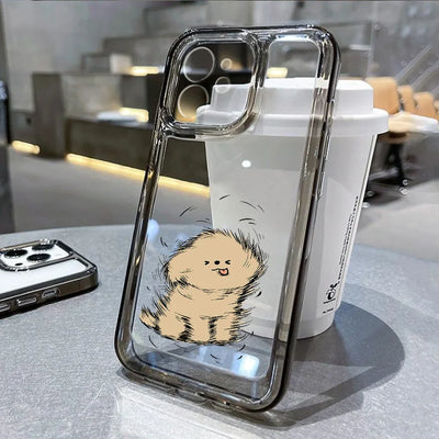 Cartoon Cute Dog Clear Star Y2K Cover Phone Case