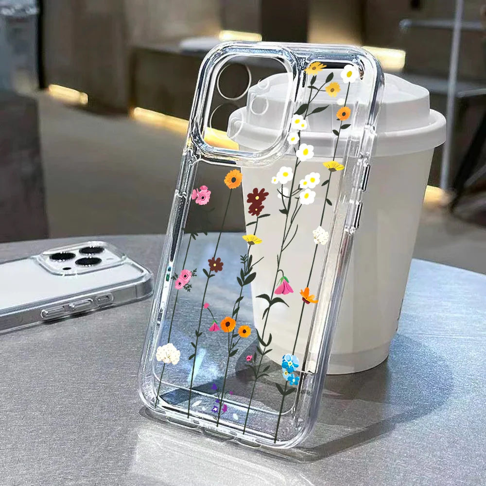 Aesthetic Flower Cover Soft Clear Phone Case