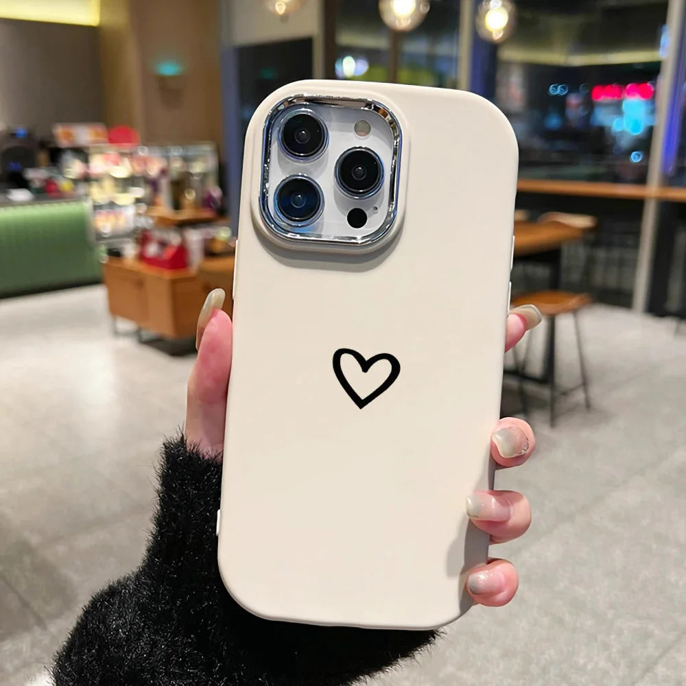 Cute Pink Bow Metal Lens Shockproof Bowknot Silicone Soft Back Cover Phone Case