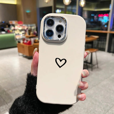 Cute Pink Bow Metal Lens Shockproof Bowknot Silicone Soft Back Cover Phone Case