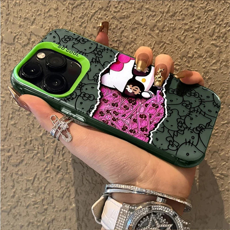 Lovely Money Hello Kitty Plating Phone Case