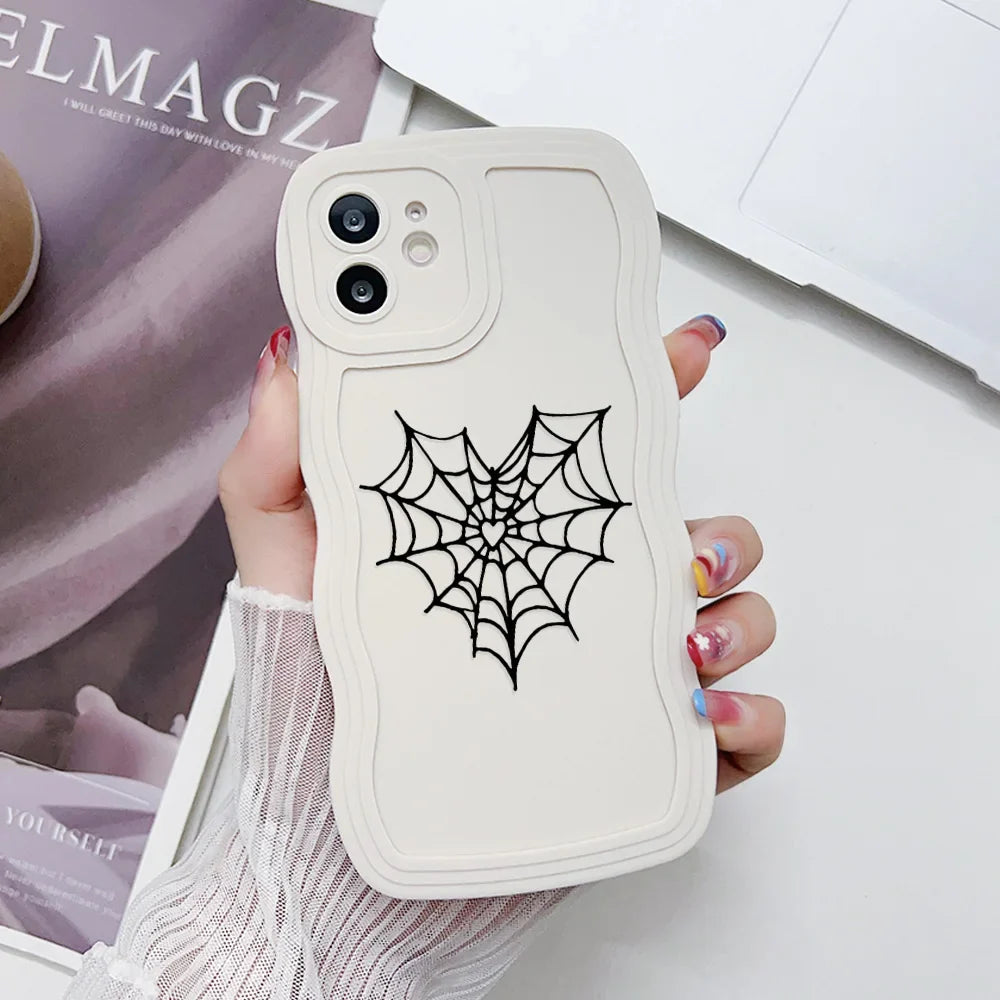 Soft Wavy Lines Love Heart Phone Case