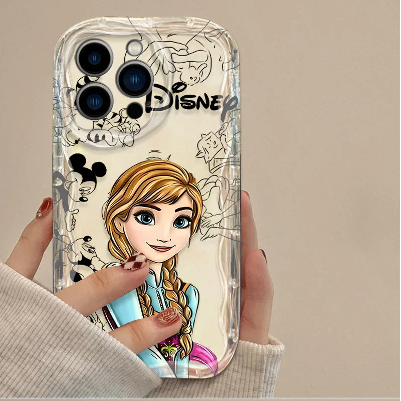 Disney Princess Clear 3D Wave Phone Case