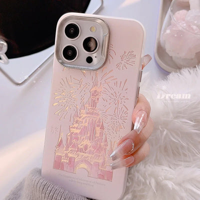 Dream Castle fireworks Luxury Pink Phone Case