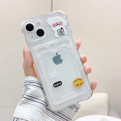 Love Heart Card Photo Holder Phone Case