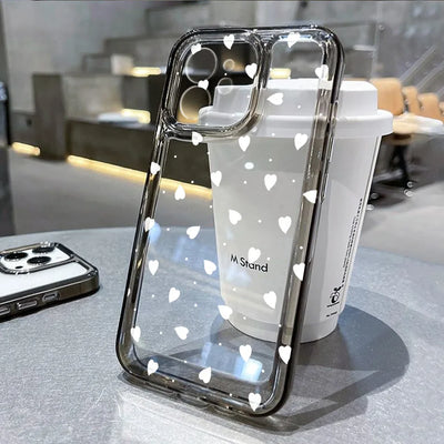 Love Heart Transparent Phone Case