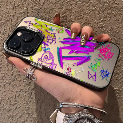 Matte Hard Graffiti Arcanes Jinxs Shockproof Plating Phone Case