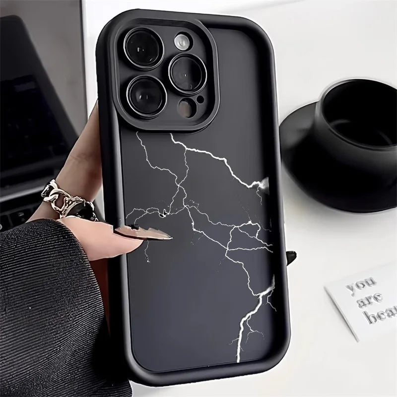 Line Soft Silicone Shockproof Matte Cover Phone Case