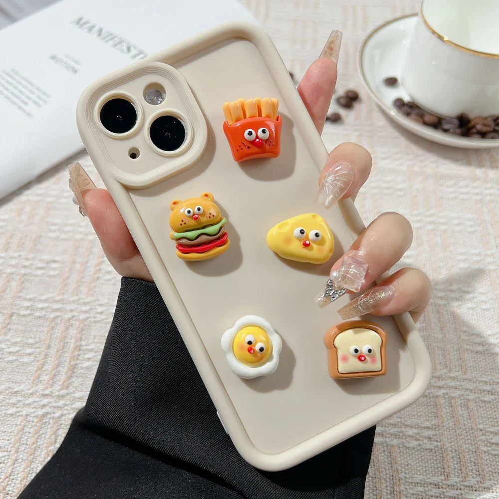 Cute Cartoon 3D Coffee Bear Phone Case