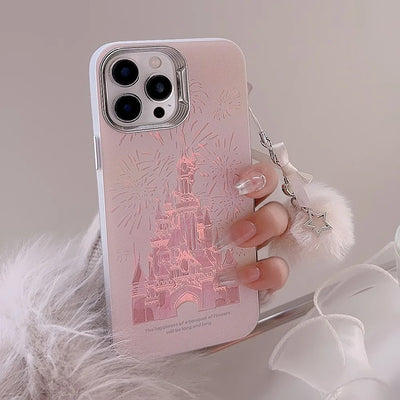 Dream Castle fireworks Luxury Pink Phone Case