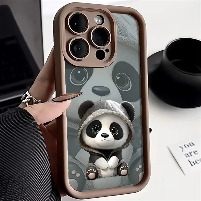 Cute Panda Cute Animals Back Cover Soft Phone Case