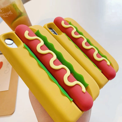Cartoon Cute 3D Hot Dog Phone Case