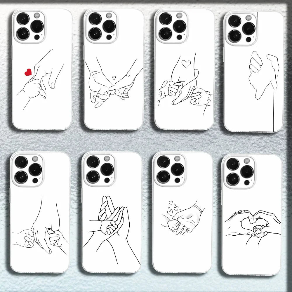Mom Daughter Son Dad Hold Hands Phone Case
