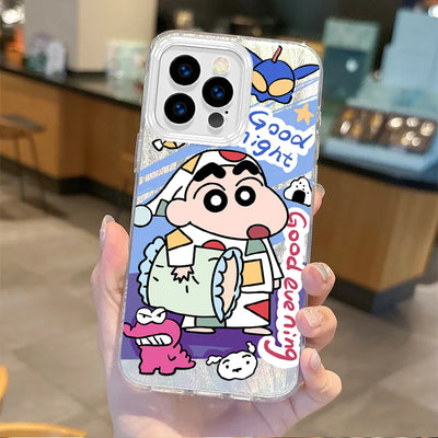 Crayon Shin-chans Pajama Couple Gradient Phone Case