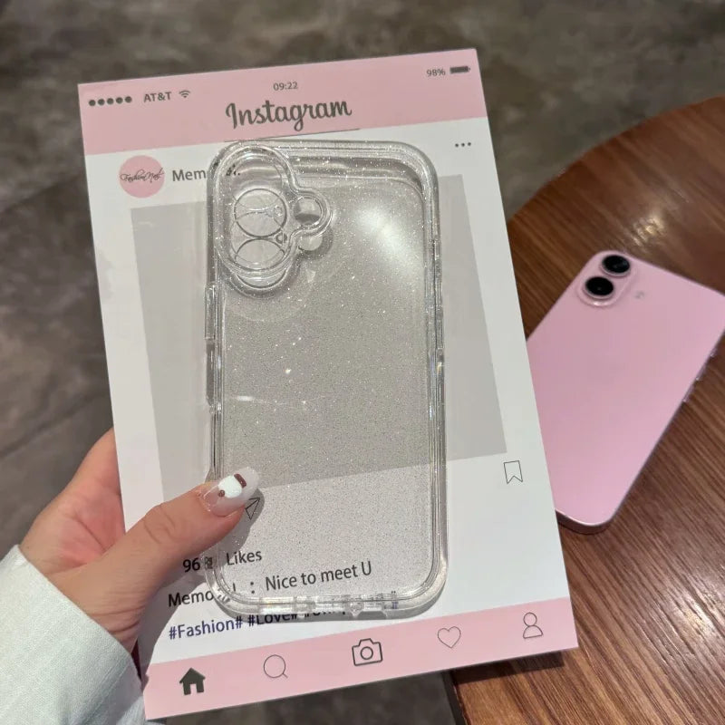 Clear Glitter Phone Case