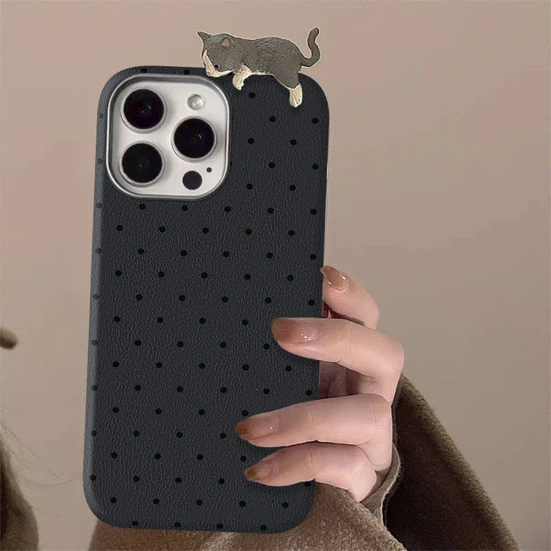 Cute Wave Point Dot 3D Doll Compatible Phone Case