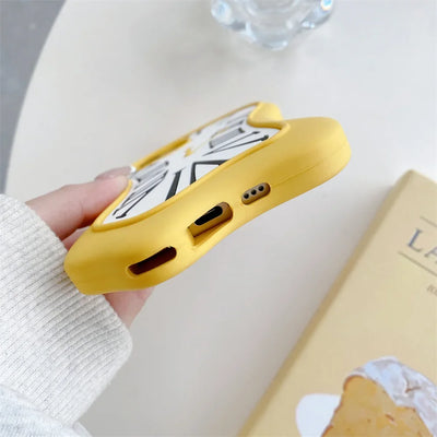 Cute Funny Cartoon 3D Clock Phone Case
