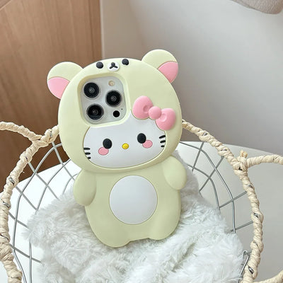 Funny Rilakkuma Bear Hello Kitty Soft Silicone Phone Case