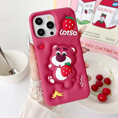 Kawaii Cartoon Berry Bear LinaBell Stitch Phone Case