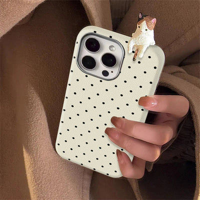 Cute Wave Point Dot 3D Doll Compatible Phone Case