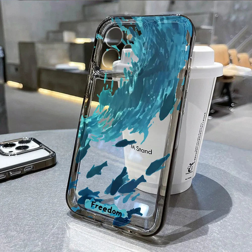Ocean Animal Fish Cover Transparent Phone Case